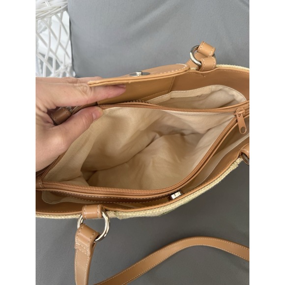 Woven Straw Tote Bag Fruit Embroidery Summer Resort Beach Y2K Strawberry Melon - Picture 8 of 10